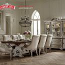 New Meja Makan Klasik, Antique Diniing Room, Classic Dining Table Sets, Solid Wood Set Meja Makan Antik, Model Meja Makan Kayu Jati Mewah